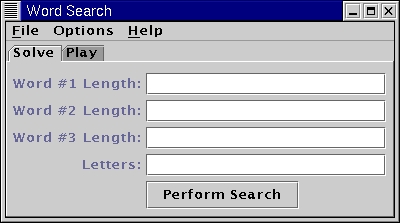 Word Search main window